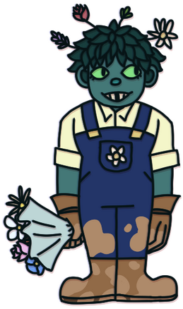 Flower Kid concept, attempting Smile For Me art style